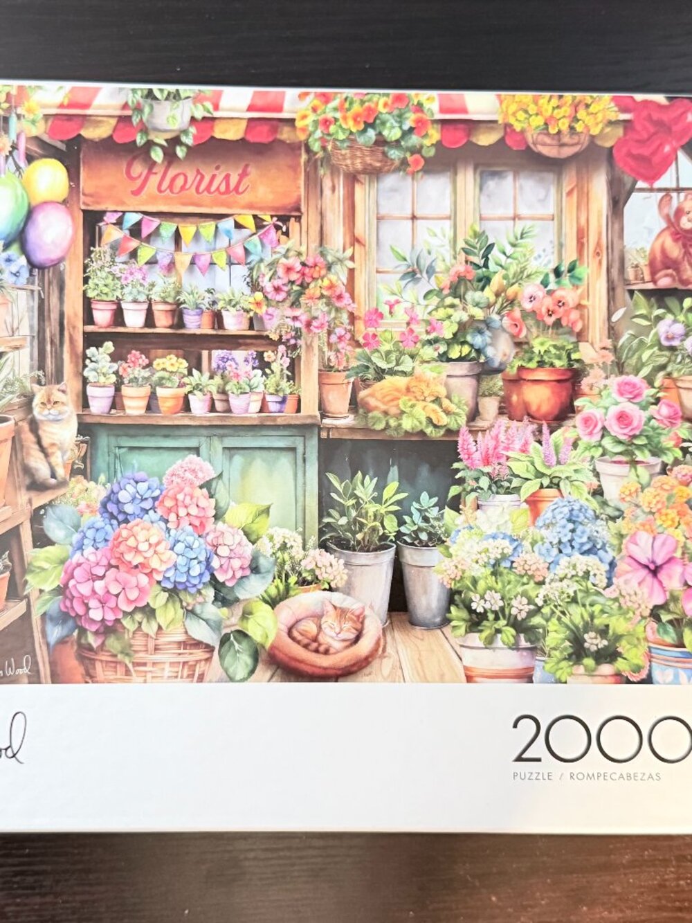Buffalo Games--Tom Wood "The Flower Shop" 2000pc Jigsaw Puzzle--Used - Picture 1 of 7